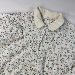 Vintage Victoria's Secret Pajama Womens Medium Country Nightgown White Floral